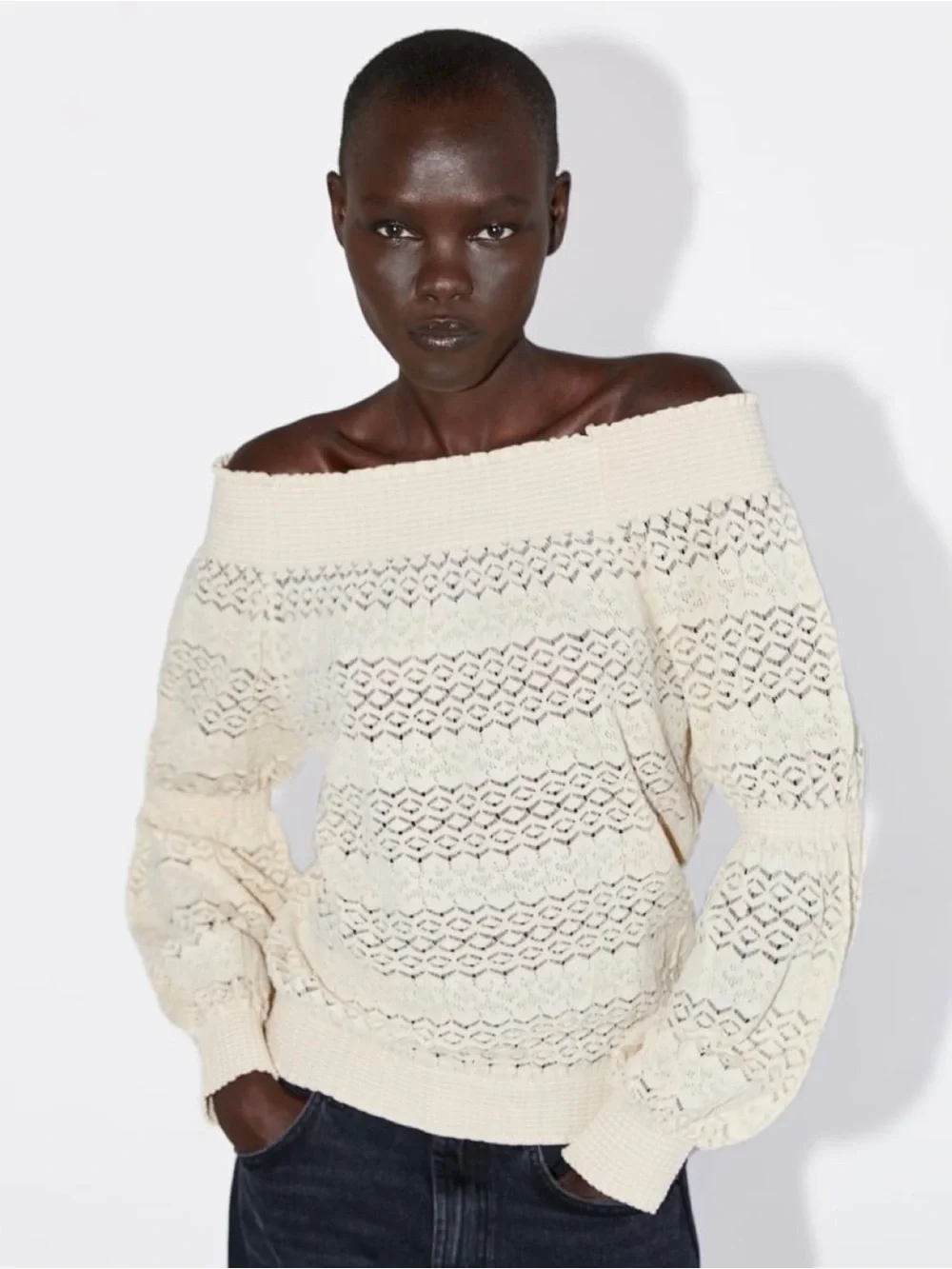 Zara Romantic Off Shoulder Top